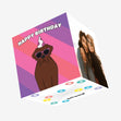 Cool Chocolate Labrador Dog Birthday Confetti-exploding Greetings Card
