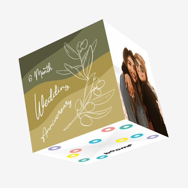 Wedding Anniversary 6th Month Berries Confetti-exploding Greetings Card