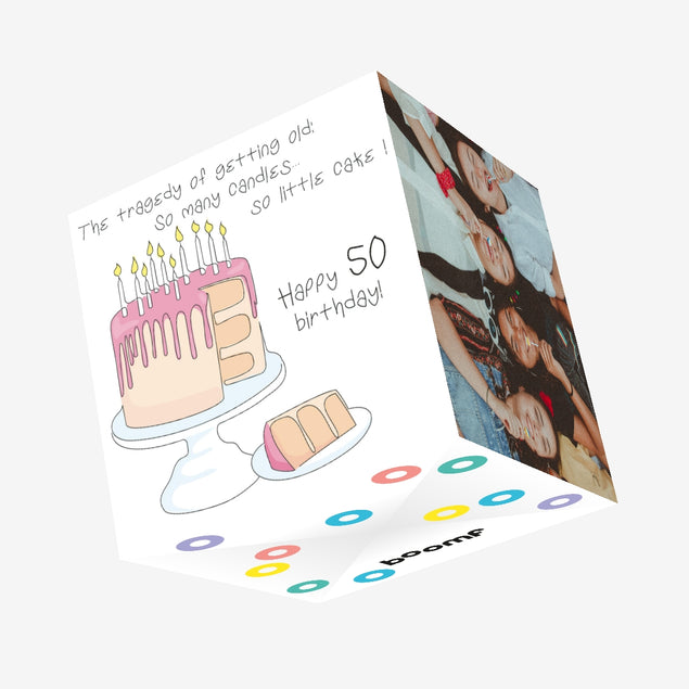 Happy 50 Birthday Confetti-exploding Greetings Card