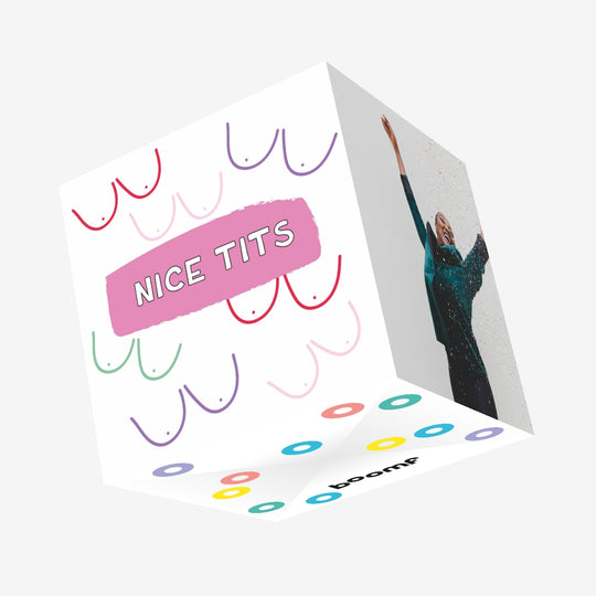 Nice Tits Birthday Confetti-exploding Greetings Card
