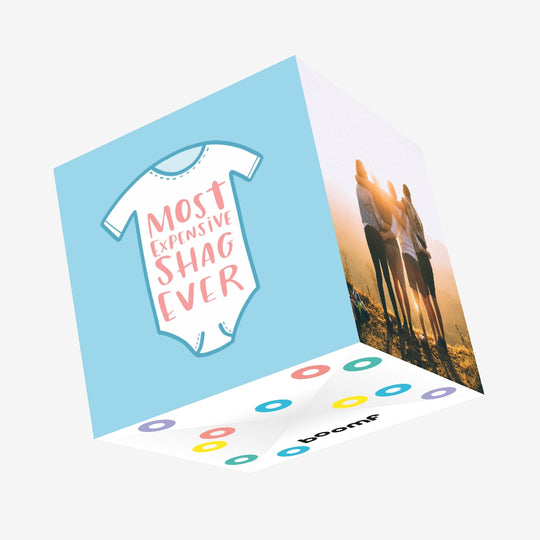 Most Expensive Shag Ever Pregnancy Confetti-exploding Greetings Card