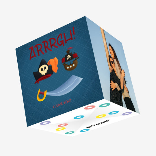 Congratulations I Love You Pirate Stuff Confetti-exploding Greetings Card