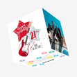 Happy 21st Birthday Red Electric Guitar Confetti-exploding Greetings Card