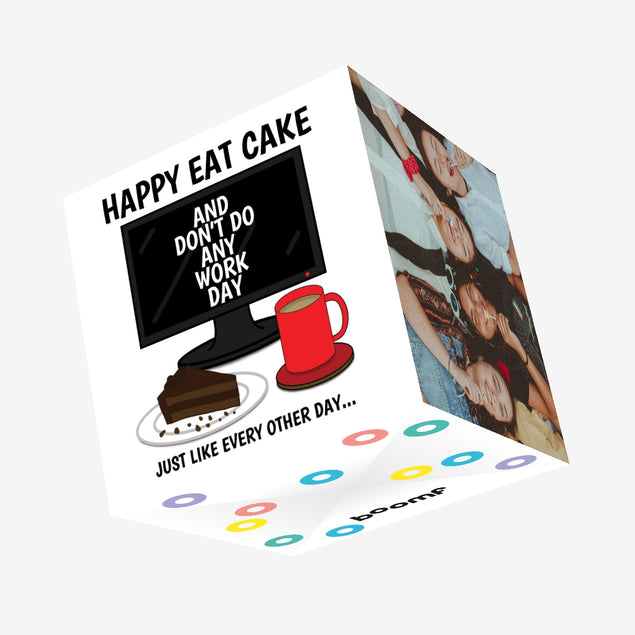 Happy Eat Cake Day Confetti-exploding Greetings Card