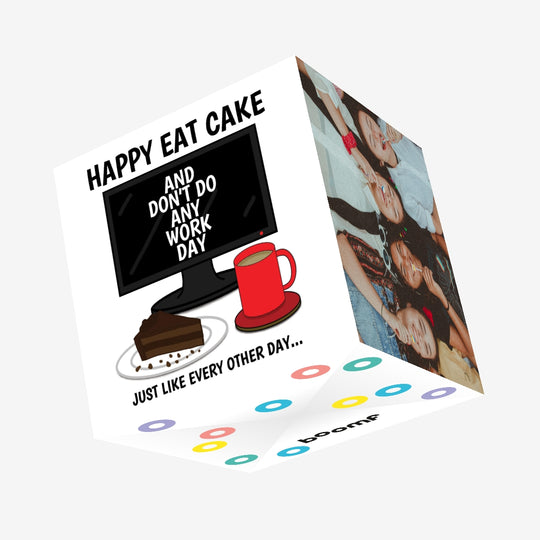 Happy Eat Cake Day Confetti-exploding Greetings Card