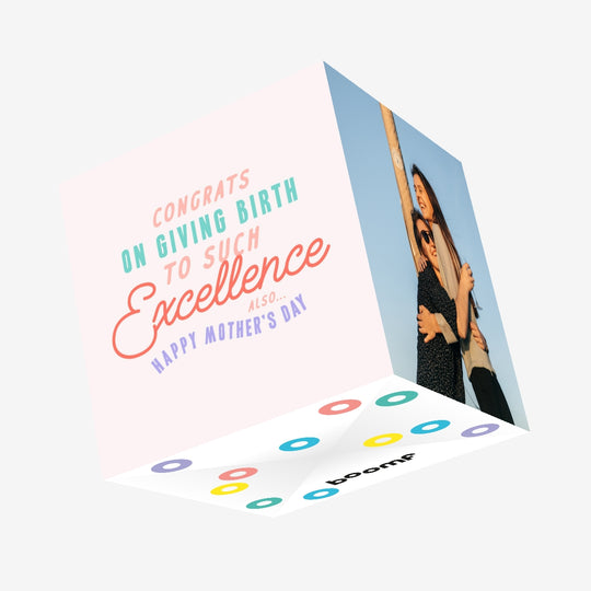 Excellence Mother's Day Confetti-exploding Greetings Card