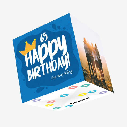 Happy 65th Birthday For My King Confetti-exploding Greetings Card