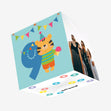 Zoo Animal Tiger Happy 9th Birthday Confetti-exploding Greetings Card