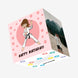Karate Girl Happy Birthday Confetti-exploding Greetings Card