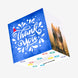 Thank You In Blue Confetti-exploding Greetings Card