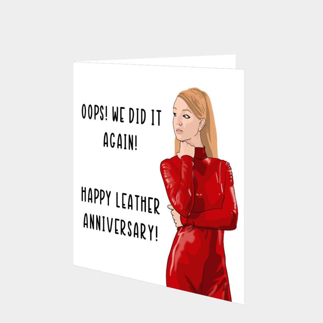 Happy Leather Anniversary Card