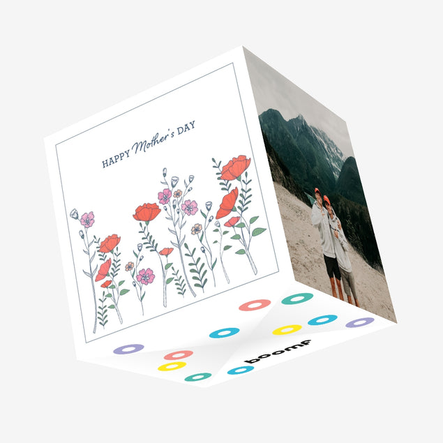 Happy Mother's Day Flowers Confetti-exploding Greetings Card