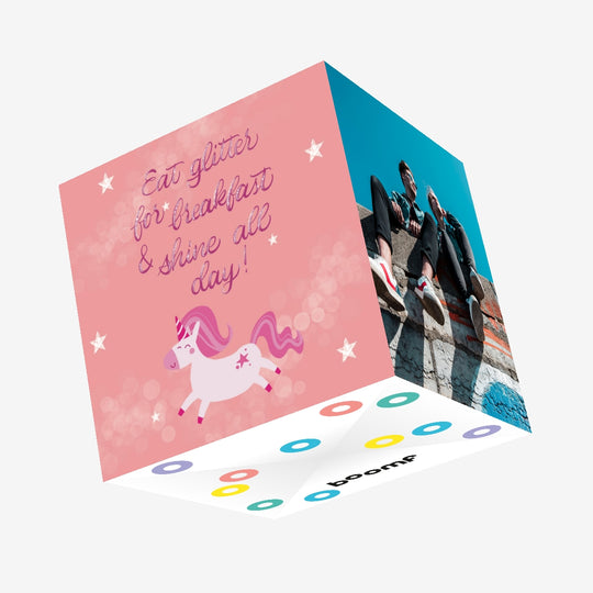 Glitter For Breakfast Confetti-exploding Greetings Card