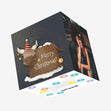 Scottish Bull Merry Christmas Confetti-exploding Greetings Card