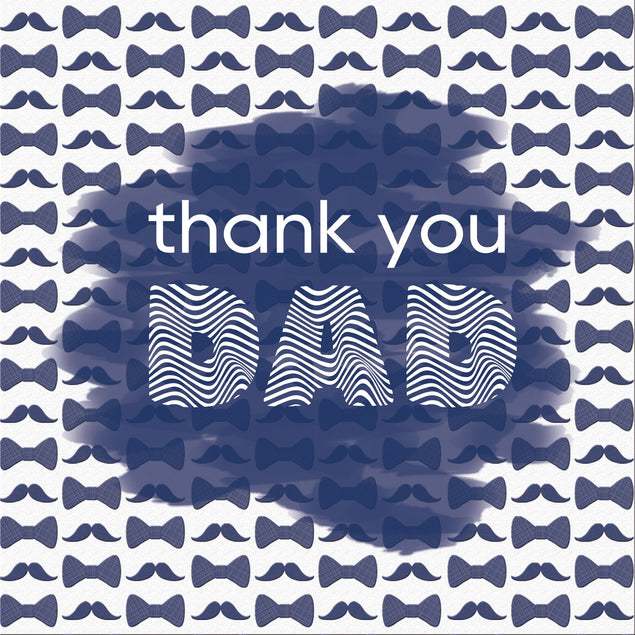 Thank You Dad Moustache Card