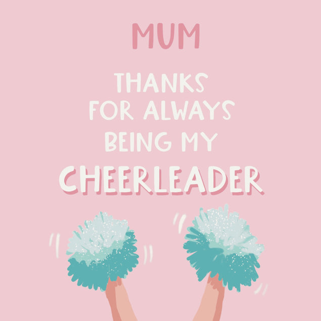 Thanks for being my Cheerleader Mum card - 1