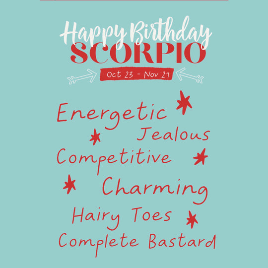 Funny Scorpio Birthday Card