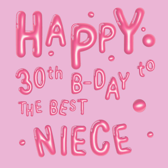 Happy 30th Birthday Best Niece Card