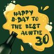 Spilled Beer Happy 30th Birthday Auntie
