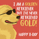Golden Retriever Birthday Card