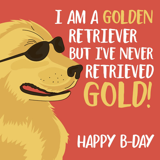 Golden Retriever Birthday Card