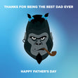Gorilla Themed Father's Day Greetings card - 1