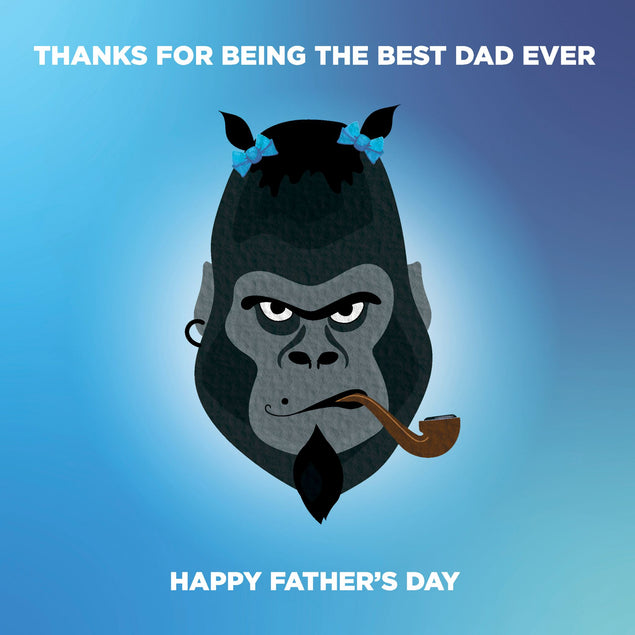 Gorilla Themed Father's Day Greetings card - 1