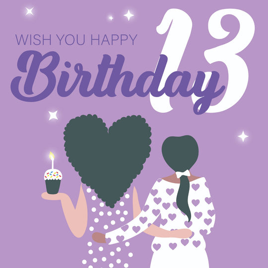 Wish You Happy 13th Birthday Card