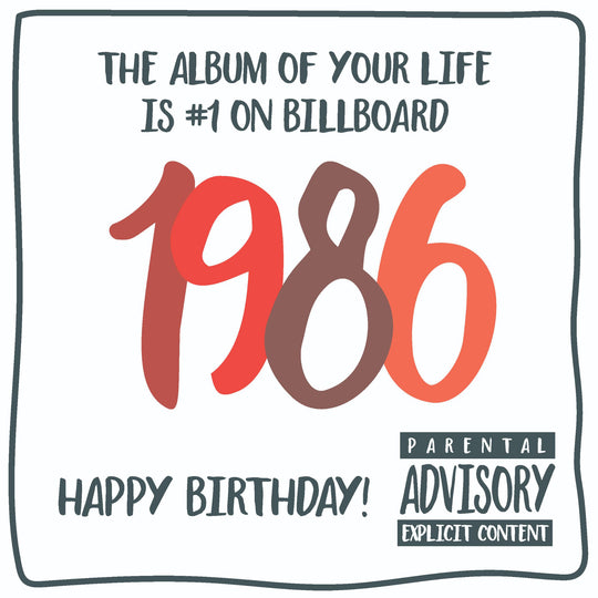 The Album Of your Life 1986 Birthday Card