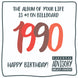 The Album Of your Life 1990 Birthday Card