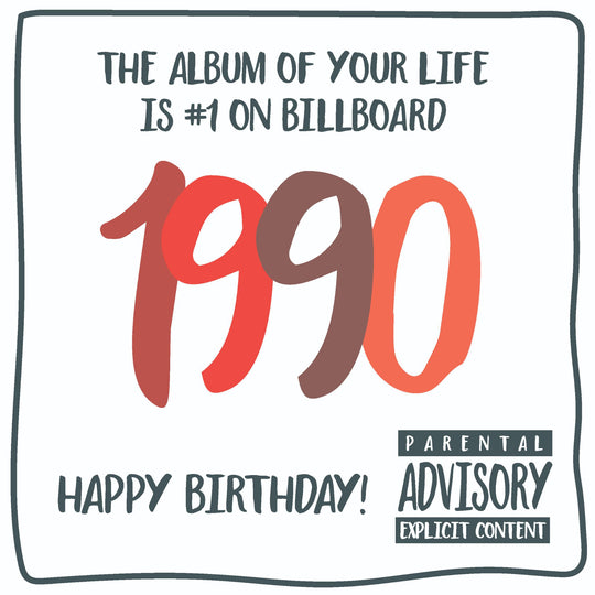 The Album Of your Life 1990 Birthday Card
