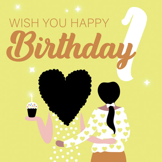 Wish You Happy 1st Birthday Card