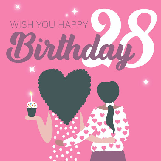 Wish You Happy 28th Birthday Card