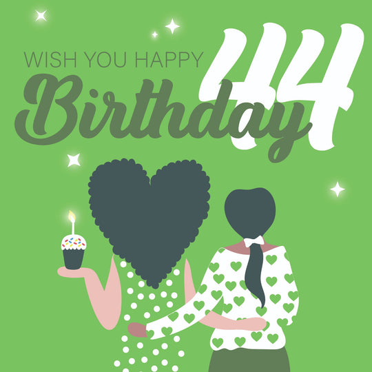 Wish You Happy 44th Birthday Card