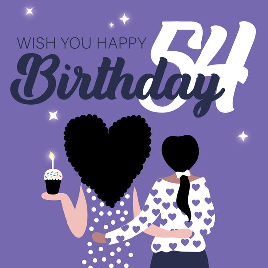 Wish You Happy 54th Birthday Card