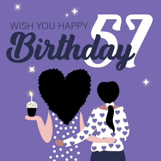 Wish You Happy 57th Birthday Card