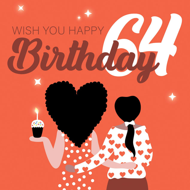 Wish You Happy 64th Birthday Card Boomf 9451