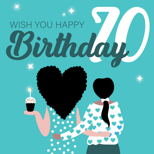 Wish You Happy 70th Birthday Card