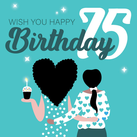 Wish You Happy 75th Birthday Card