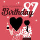 Wish You Happy 87th Birthday Card