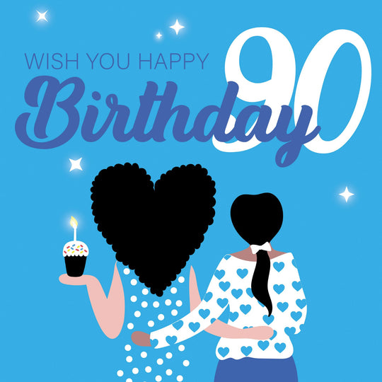 Wish You Happy 90th Birthday Card