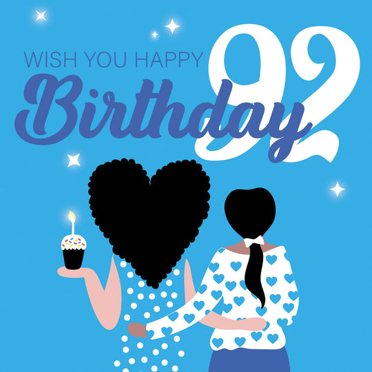 Wish You Happy 92nd Birthday Card