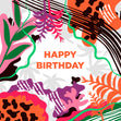 Happy Birthday Colourful Tropical Plants