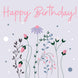 Cute Purple Floral Happy Birthday