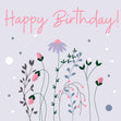 Cute Purple Floral Happy Birthday