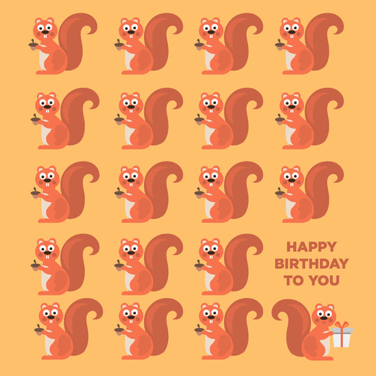 Funny Squirrels Happy Birthday To You