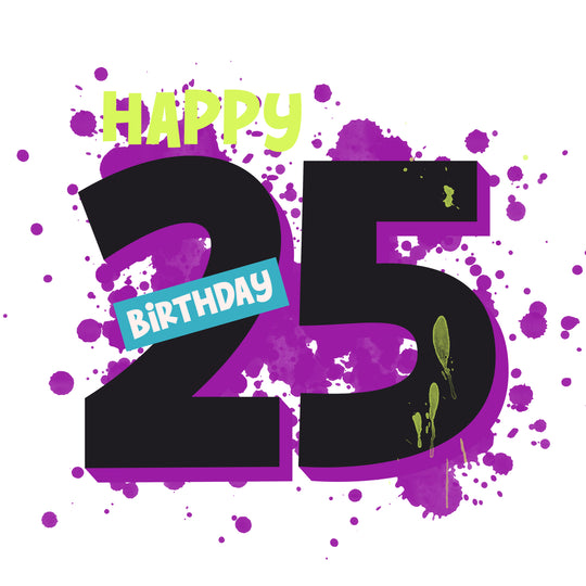 Cool Colorful Graffiti Happy 25th Birthday