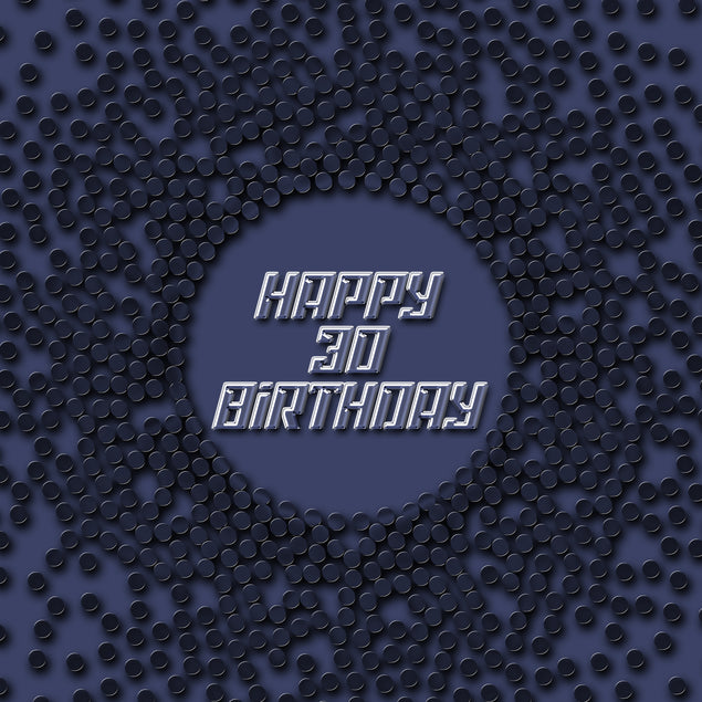 Blue Magnetic Happy 30th Birthday