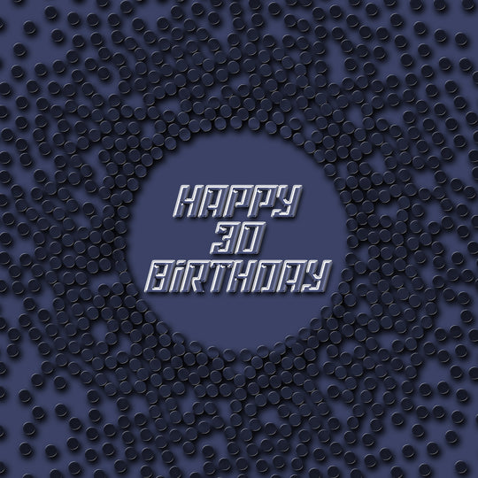 Blue Magnetic Happy 30th Birthday