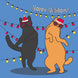 Dancing Cats Happy Holidays